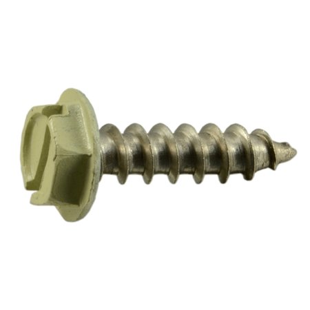 MIDWEST FASTENER Sheet Metal Screw, #10 x 3/4 in, Painted 18-8 Stainless Steel Hex Head Combination Drive, 15 PK 71091